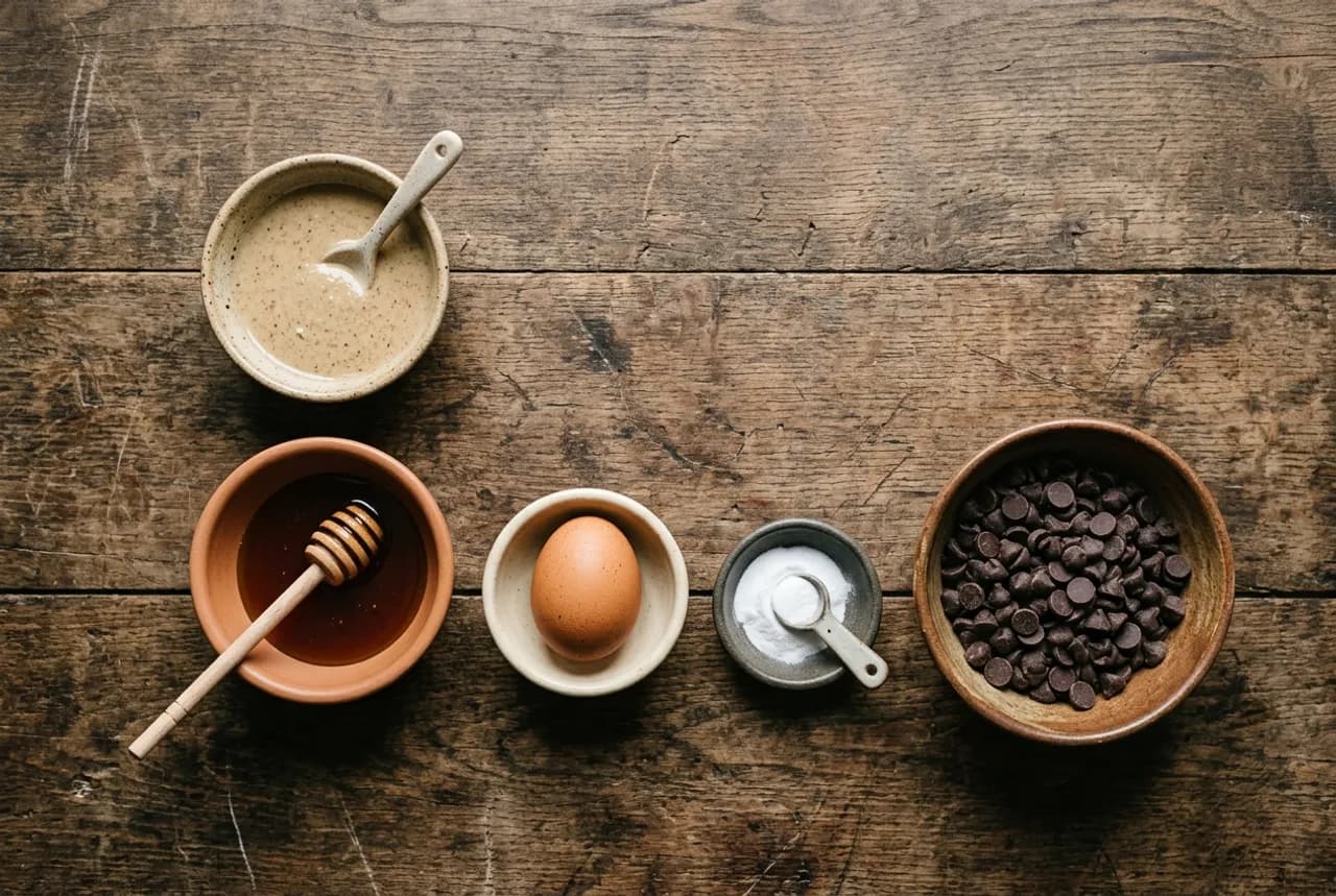 Les ingrédients de la recette : Cookies aux pépites de chocolat