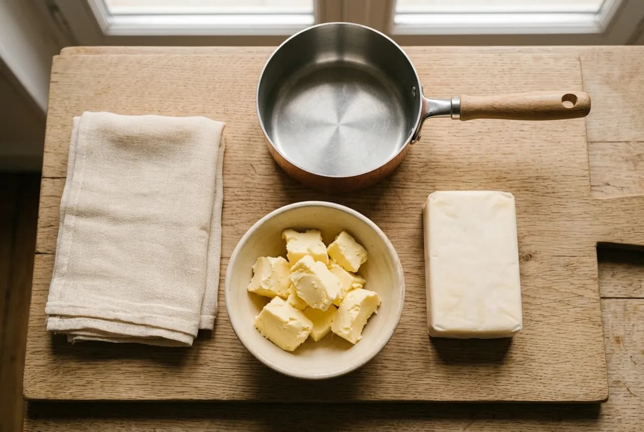 Les ingrédients de la recette : Le beurre clarifié