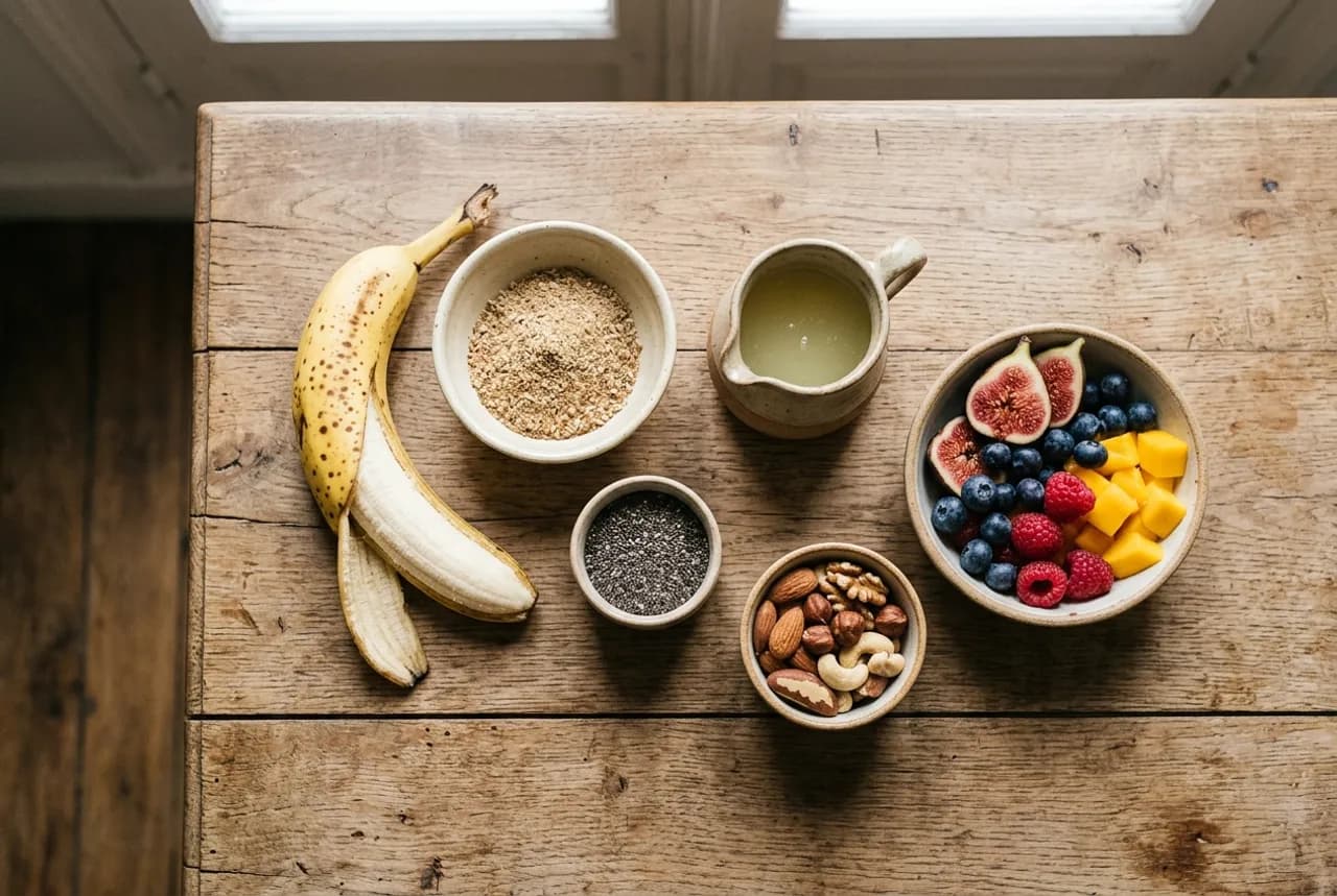Les ingrédients de la recette : Miam-Ô-Fruits : le petit déjeuner vitalité (méthode France Guillain)