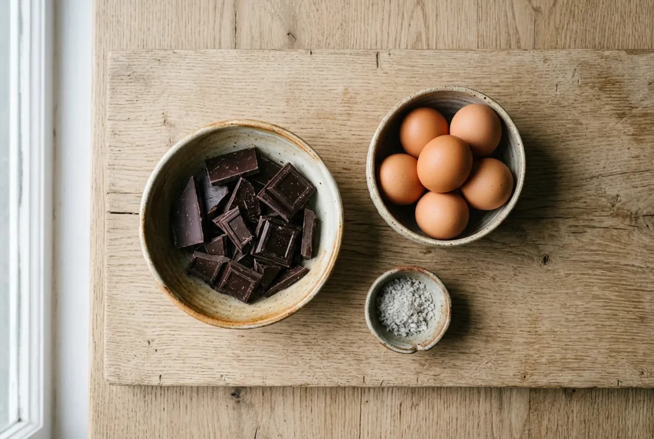 Les ingrédients de la recette : Mousse au chocolat