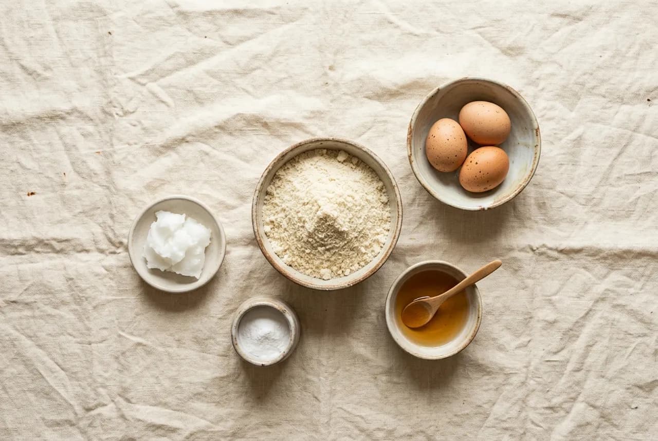 Les ingrédients de la recette : Pain à la farine d’amande