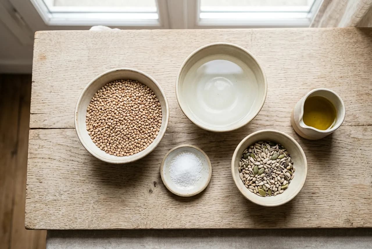 Les ingrédients de la recette : Pain au sarrasin fermenté