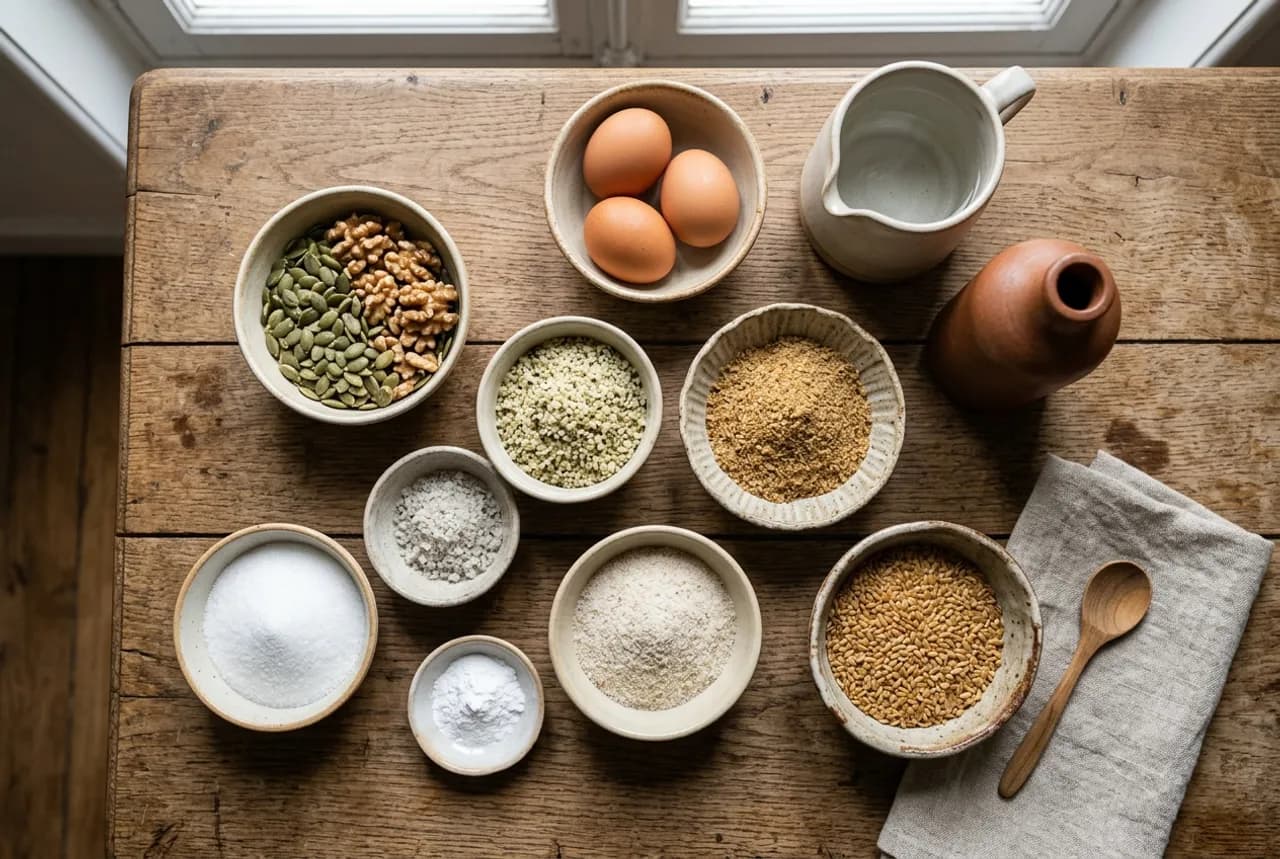 Les ingrédients de la recette : Le pain cétogène : pourquoi et comment le préparer