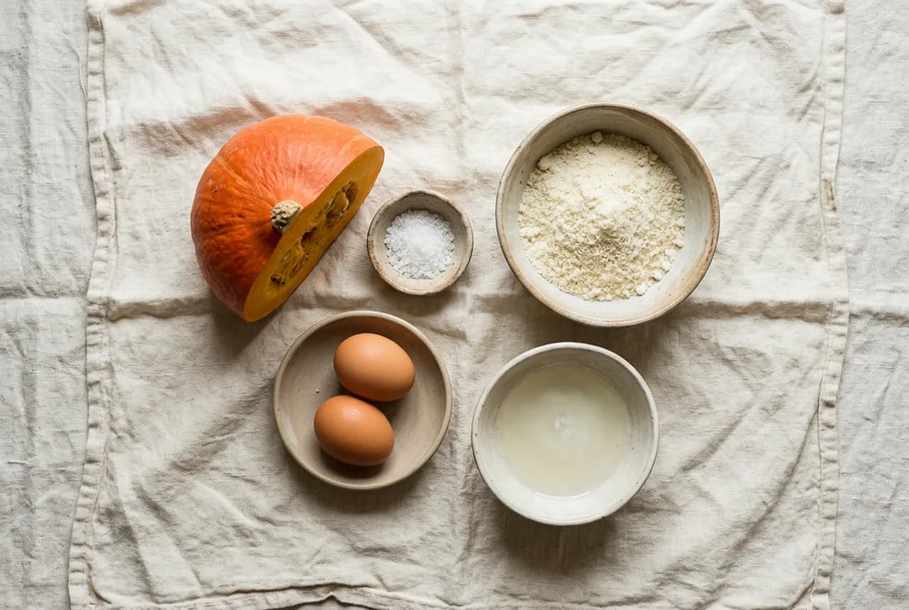 Les ingrédients de la recette : Pain courges et amandes