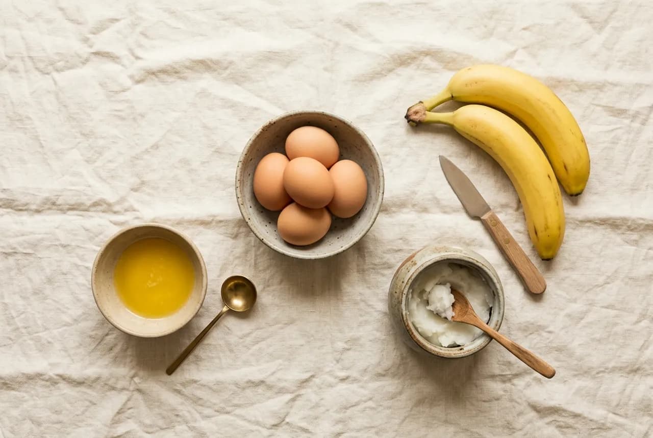Les ingrédients de la recette : Pancakes à la banane