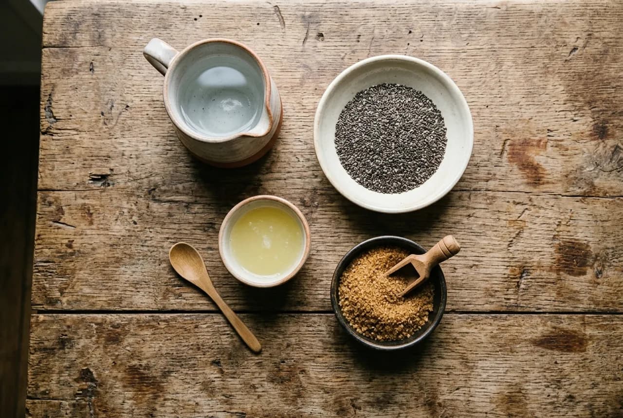 Les ingrédients de la recette : Pudding de graines de chia