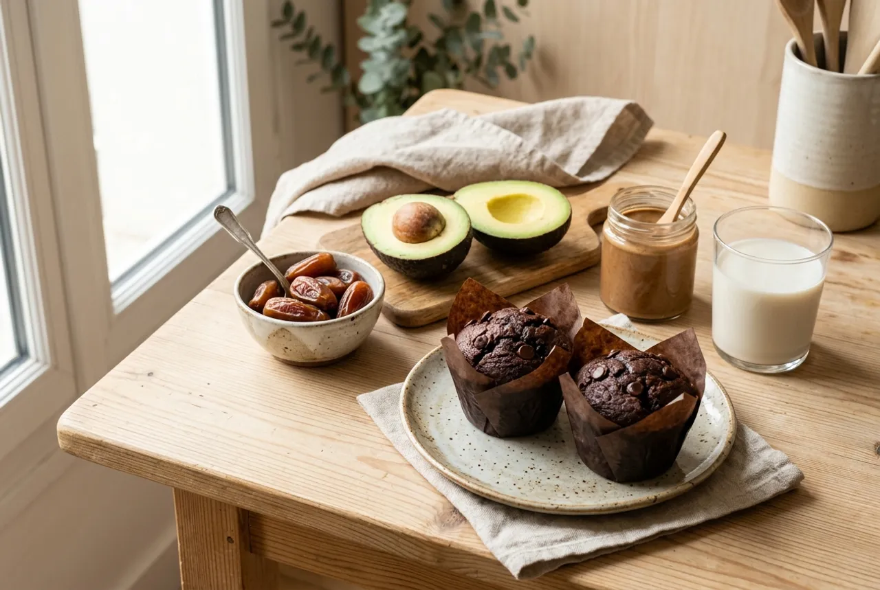 Muffins au chocolat (et 3 douceurs aux fruits)