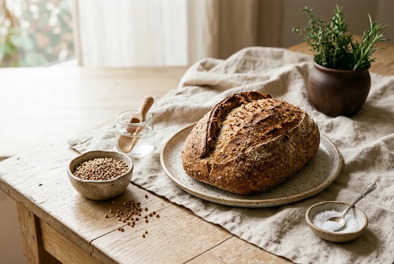 Pain au sarrasin fermenté