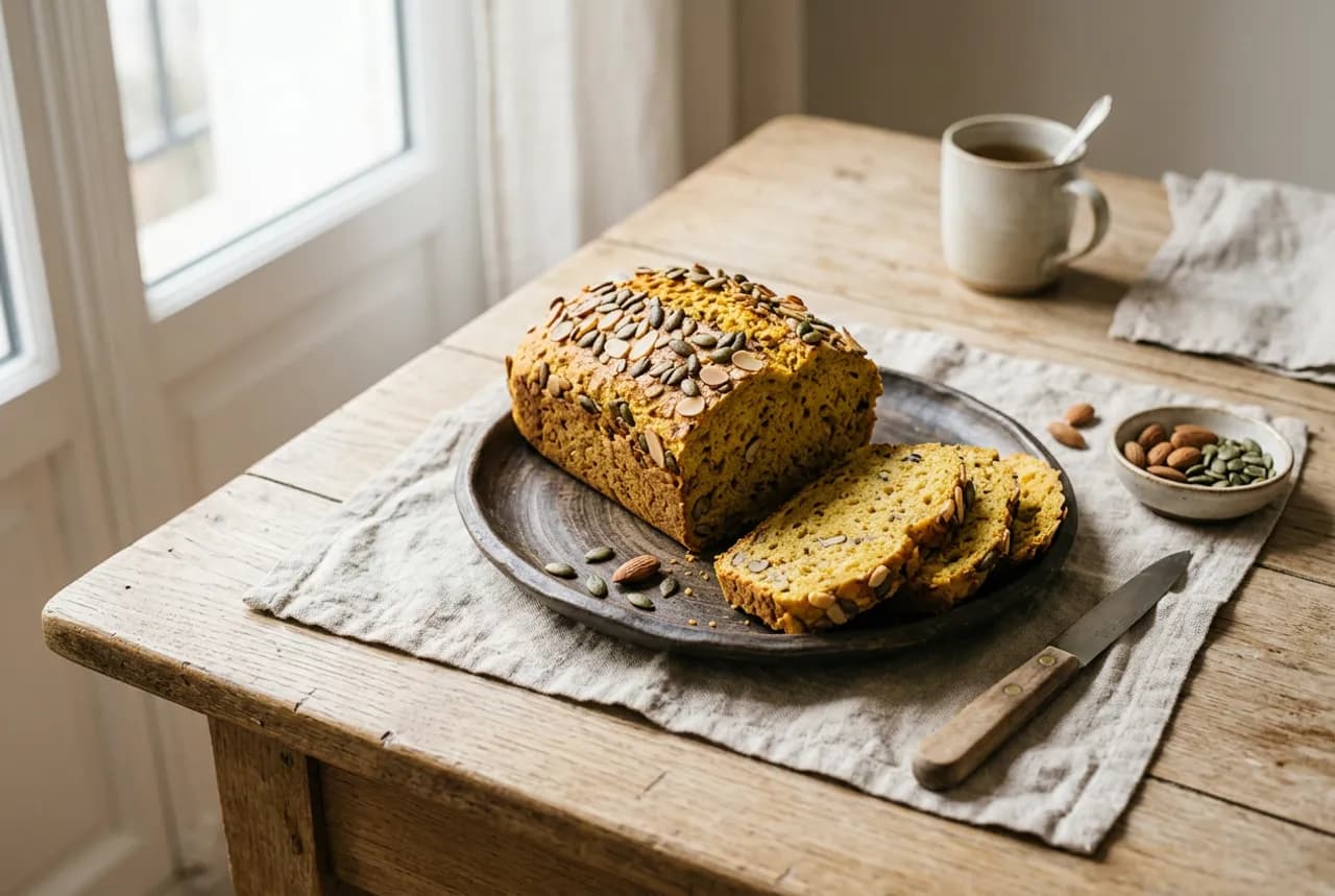 Pain courges et amandes