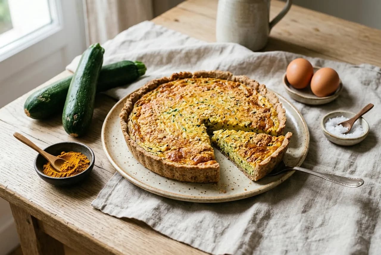Tarte aux courgettes et Curry