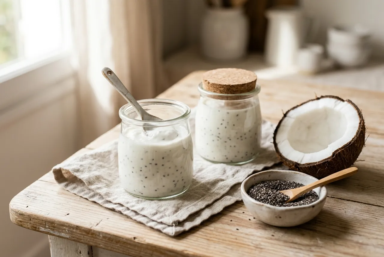 Yaourt chia-coco maison